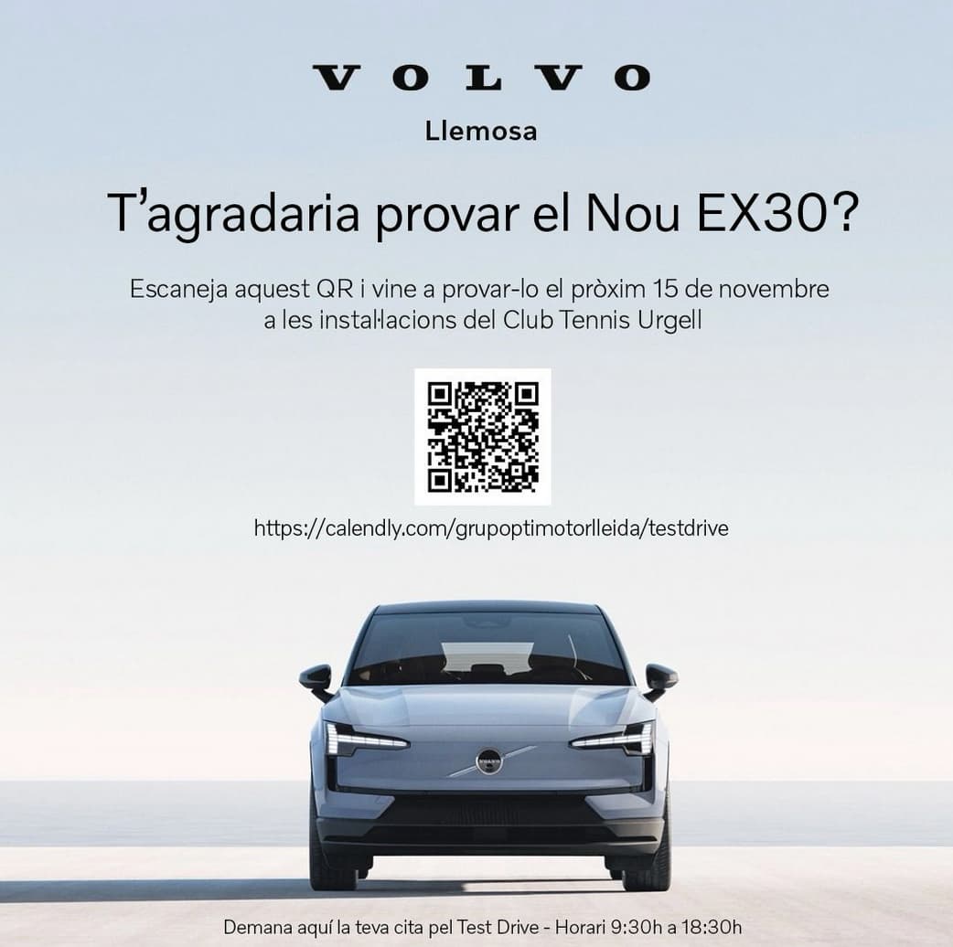 Prova el nou EX30 i XC40 de Volvo amb Grup Optimotor