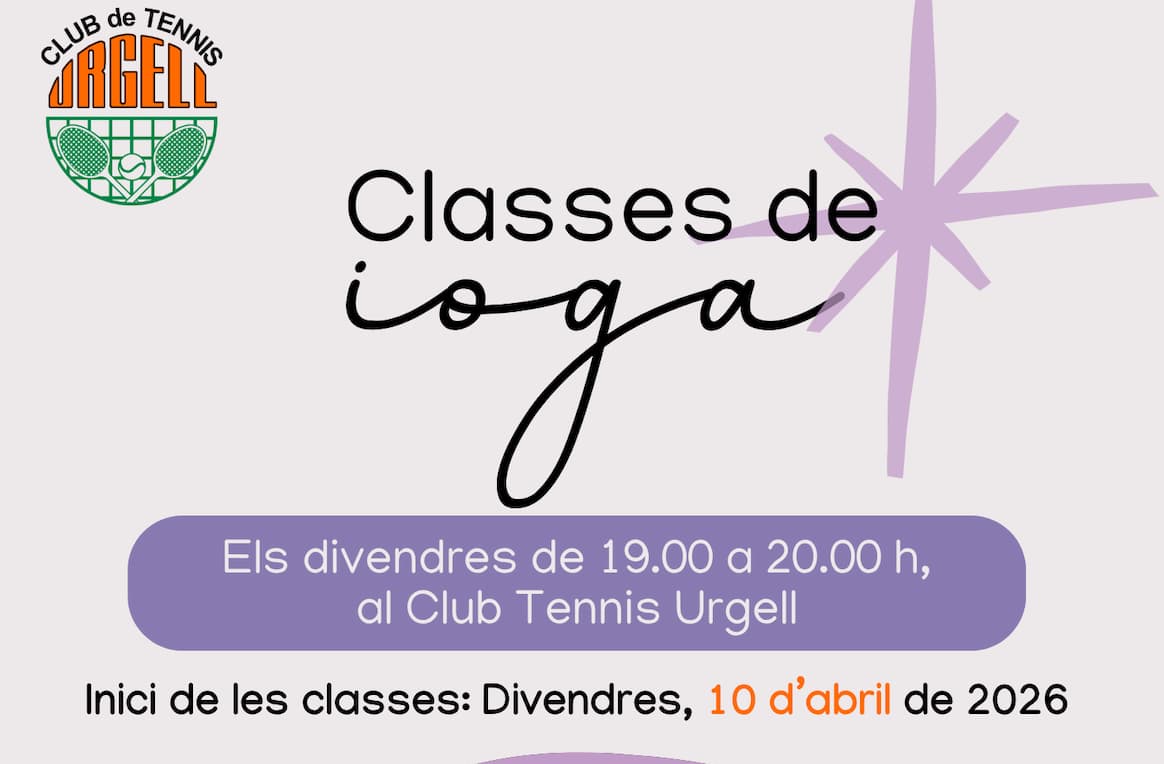 Ja pots gaudir del Ioga a l’Urgell, inici divendres 10 d’abril