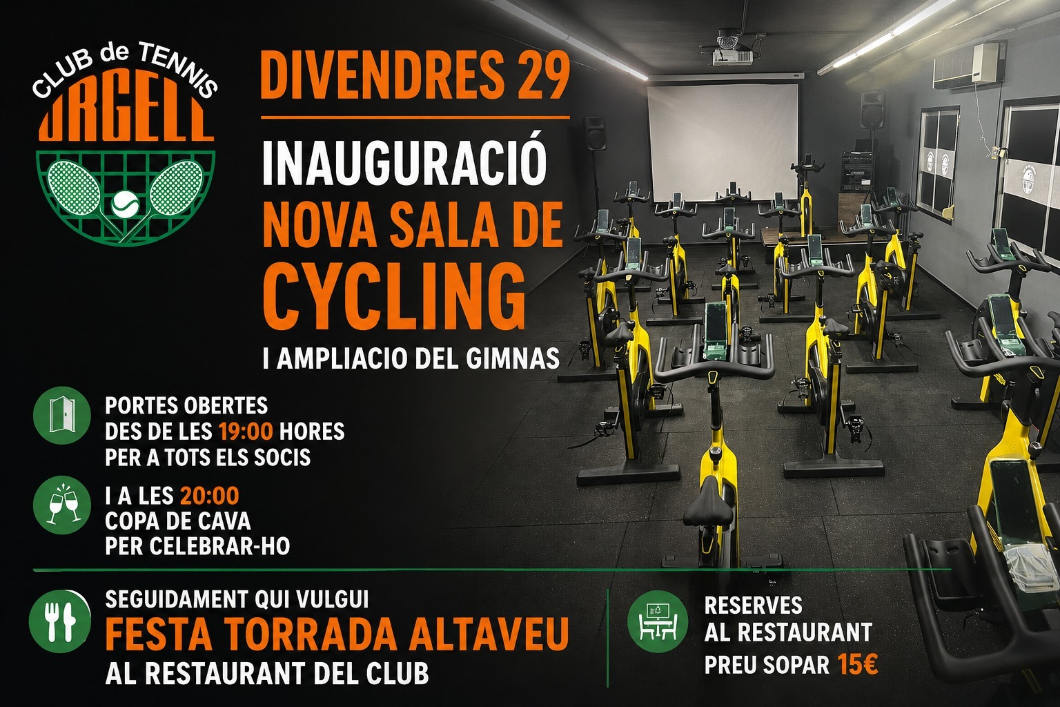 Festa inauguració nova sala cycling