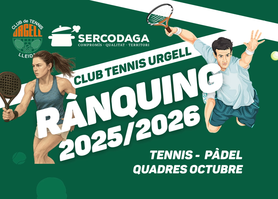 Quadres rànquings tennis i pàdel octubre de 2025